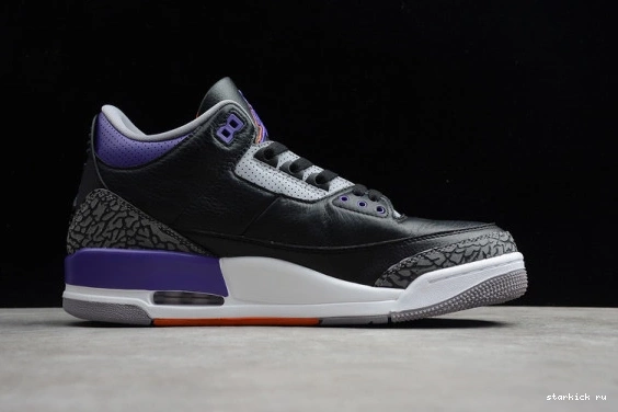 Retro Jordan CT8532-050 Purple 3 CT8532-050 Court Black Air 0912